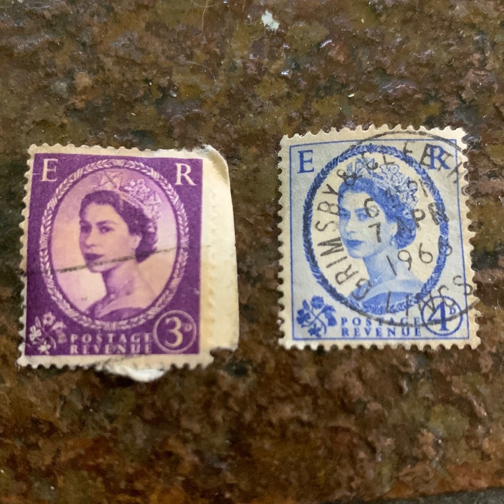 Vintage Rare 1965 ER Queen Elizabeth II postage stamps